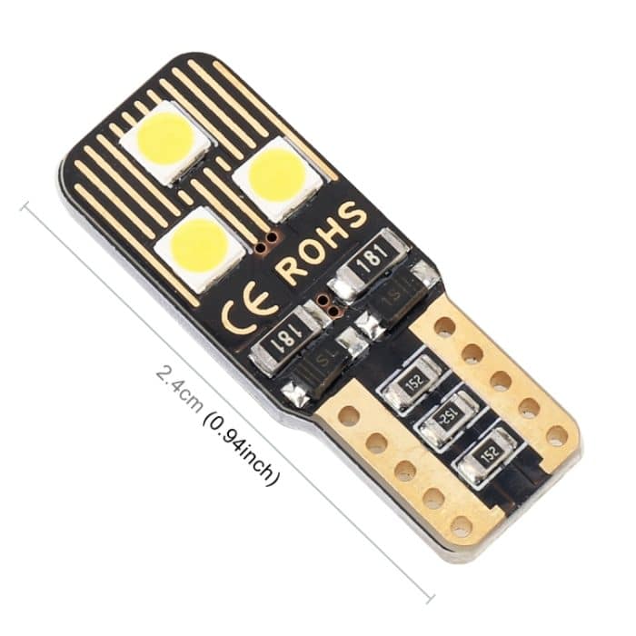 2 Stück T10 / W5W / 168/194 DC12V / 1,6 W / 6000 K / 110 lm 6 LEDs SMD-3030 Auto-Umrissleuchte, mit Decoder, 6LEDs SMD-3030, with Decoder – Bild 3
