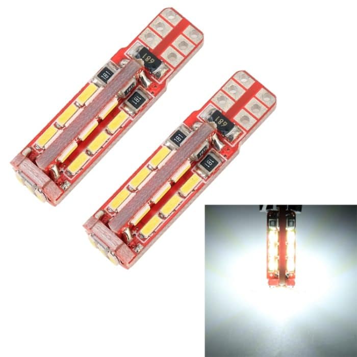 2 Stück T10 / W5W / 168/194 DC12V / 2,8 W / 6000 K / 200 lm 27 LEDs SMD-4014 Auto-Umrissleuchte, 27LEDs SMD-4014 – Bild 1