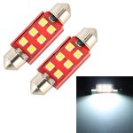 2 Stück 39 mm DC12 V / 2,2 W / 6000 K / 130 lm 6 LEDs SMD-3030 Auto-Leselampe, 39mm