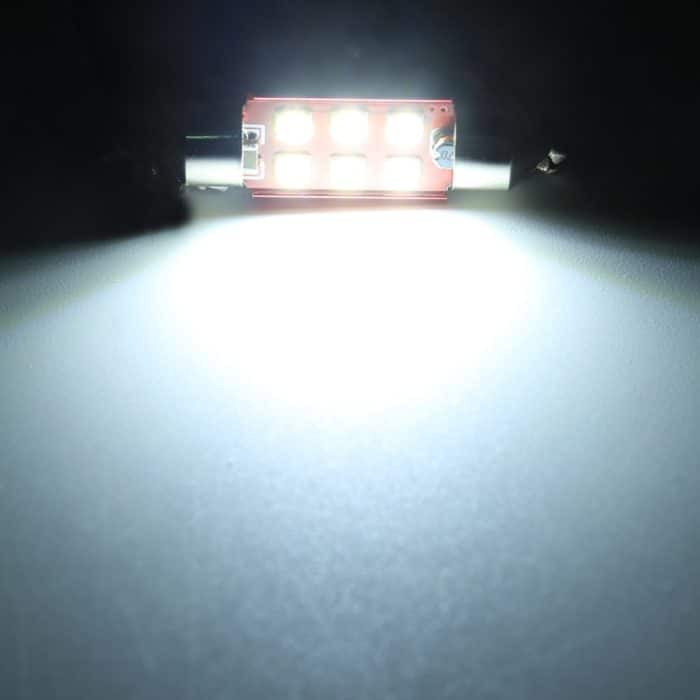 2 Stück 39 mm DC12 V / 2,2 W / 6000 K / 130 lm 6 LEDs SMD-3030 Auto-Leselampe, 39mm – Bild 5