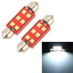 2 Stück 41 mm DC12 V / 2,2 W / 6000 K / 130 lm 6 LEDs SMD-3030 Auto-Leselampe, 41mm