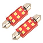 2 Stück 41 mm DC12 V / 2,2 W / 6000 K / 130 lm 6 LEDs SMD-3030 Auto-Leselampe, 41mm – Bild 2