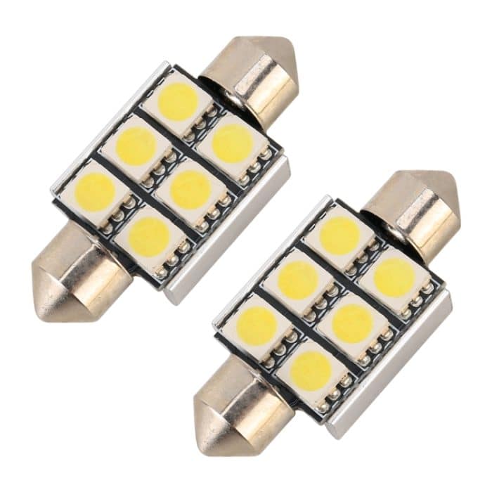 10 Stück 36 mm DC12 V/2 W/7000 K/80 lm 6 LEDs SMD-5050 Auto-Leselampe, 36mm, 6LEDs SMD-5050 – Bild 2