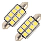 10 Stück 41 mm DC12 V/2 W/7000 K/80 lm 8 LEDs SMD-5050 Auto-Leselampe, 41mm, 8LEDs SMD-5050 – Bild 2