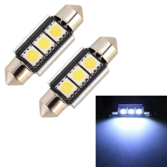 CMS1451WL.jpg 10 Stück 36 mm DC12 V / 1,7 W / 7000 K / 70 lm 3 LEDs SMD-5050 Auto-Leselampe, 36mm, 3LEDs SMD-5050 – Bild 1