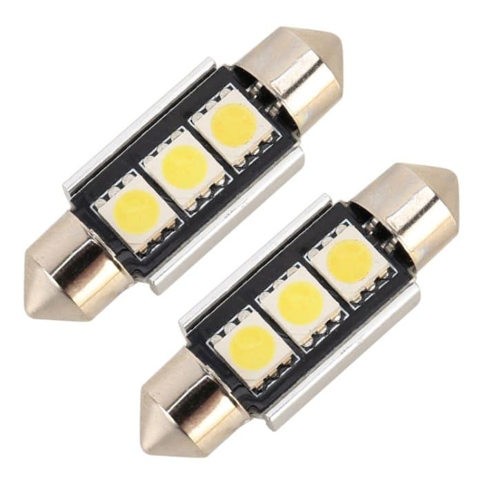 10 Stück 36 mm DC12 V / 1,7 W / 7000 K / 70 lm 3 LEDs SMD-5050 Auto-Leselampe, 36mm, 3LEDs SMD-5050 – Bild 2