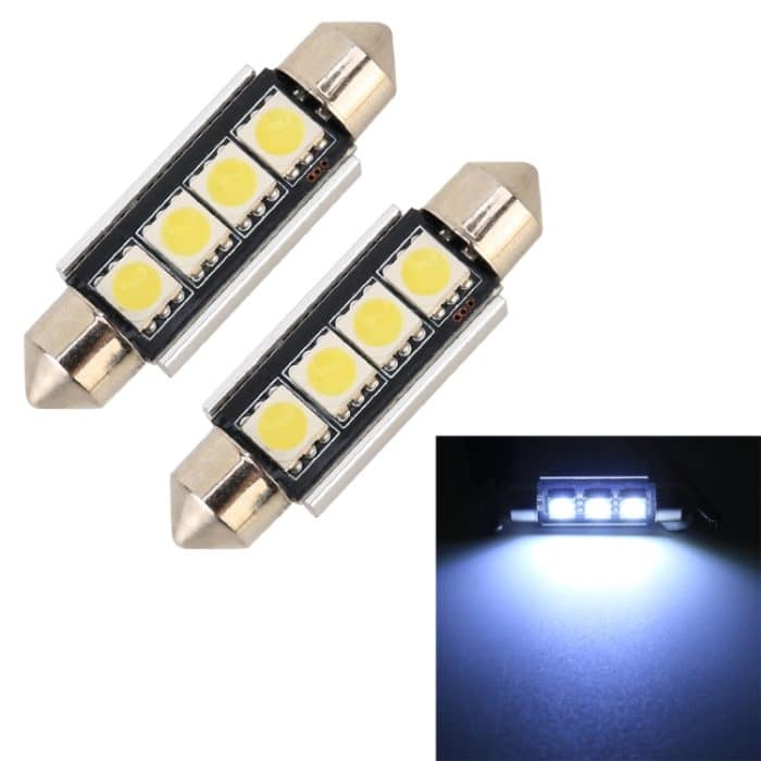 CMS1453WL.jpg 10 Stück 41 mm DC12 V / 1,7 W / 7000 K / 70 lm 4 LEDs SMD-5050 Auto-Leselampe, 41mm, 4LEDs SMD-5050 – Bild 1