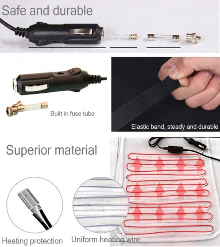 12V Winterwärmer Autositz Elektrische Heizkissenauflage, Heating Cushion Pad – Bild 4