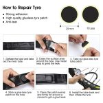 Tragbare Hochdruckpumpe Fahrradpumpe Mini Mountainbike Pumpe + Kleberfreie Reifenreparaturbox – Bild 5