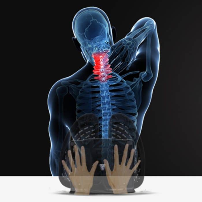 Auto-Lendenwirbelstütze, Büro-Sicherheitsgurt, Rückenlehne, Doppelkissen, Auto-Haus-Massage, Lendenwirbelkissen aus Eisseide – Bild 9