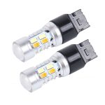 2 PCS T20 / 7443 10W 1000 LM 6000K Weiß + Gelb Blinker mit 20 SMD-5730-LED-Lampen und Len. DC 12-24V