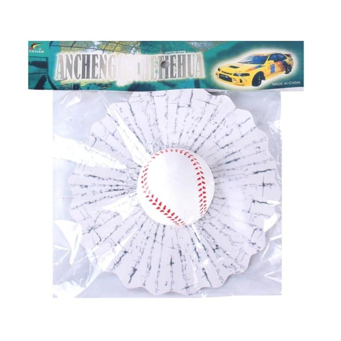 Kreativer 3D-Deco-Autofenster-Riss-Aufkleber, Sport Balls/Baseball, Sport Balls/Billiard Ball, Sport Balls/Yellow Tennis, Sport Balls/Tennis, Sport Balls/Football, Funny Smile Face – Bild 5