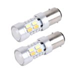2 PCS 1157 10W 1000 LM 6000K Weiß + Gelblicht Blinker mit 20 SMD-5730-LED-Lampen und Len. DC 12-24V