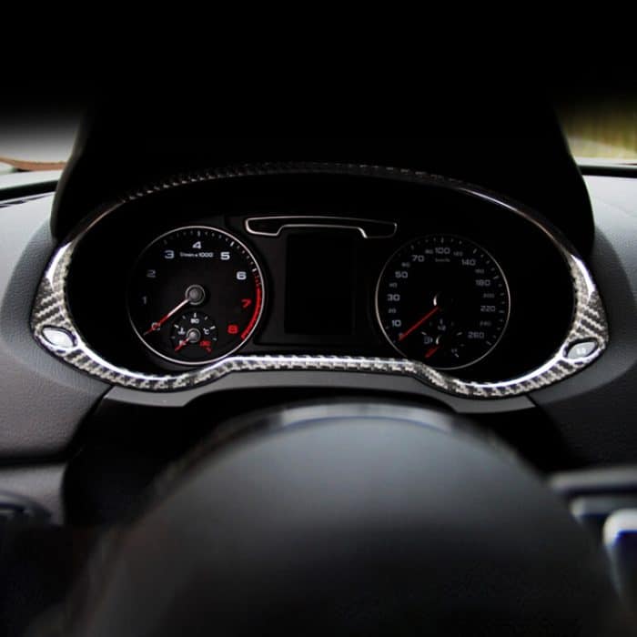 Carbon Faser Auto Armaturenbrett Rahmen dekorative Aufkleber für Audi Q3 – Bild 6