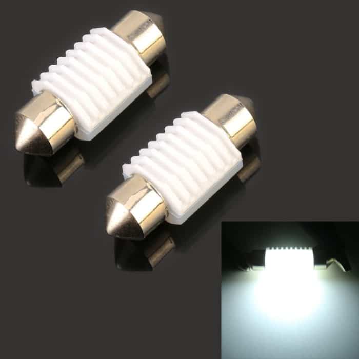 CMS1752.jpg 2 PCS 31mm DC12V 1.7W 6000K 135LM 2LEDs SMD-3030 Auto-Leselampe mit Decoder – Bild 1