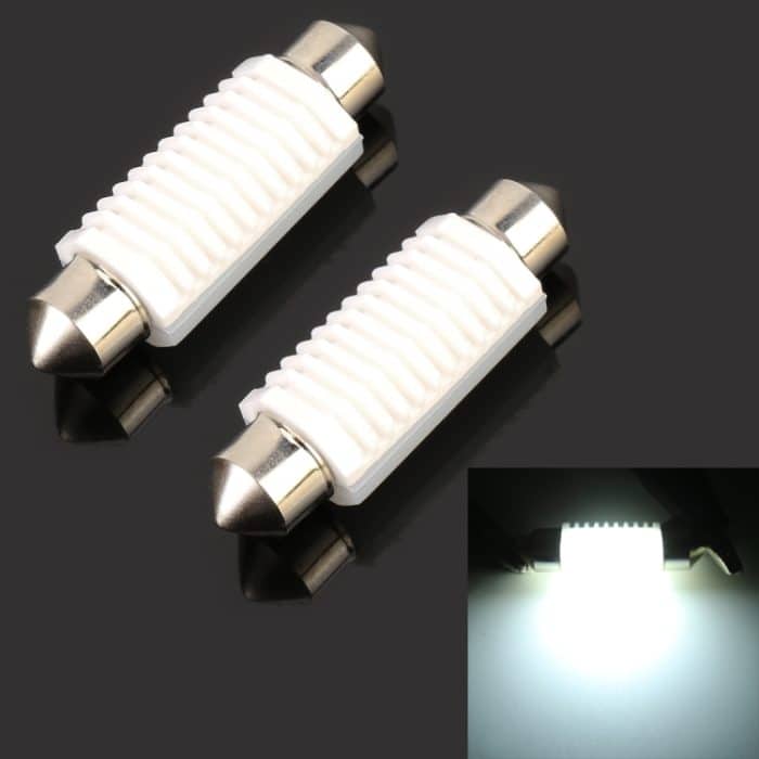 2 PCS 41 mm DC12V 1,7 W 6000K 135LM 2LEDs SMD-3030 Auto-Leselampe mit Decoder – Bild 1