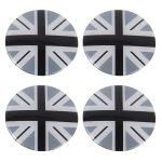 4 PCS National Flag Metall Auto Aufkleber Radnabenkappen Mittelabdeckung Dekoration – Bild 2