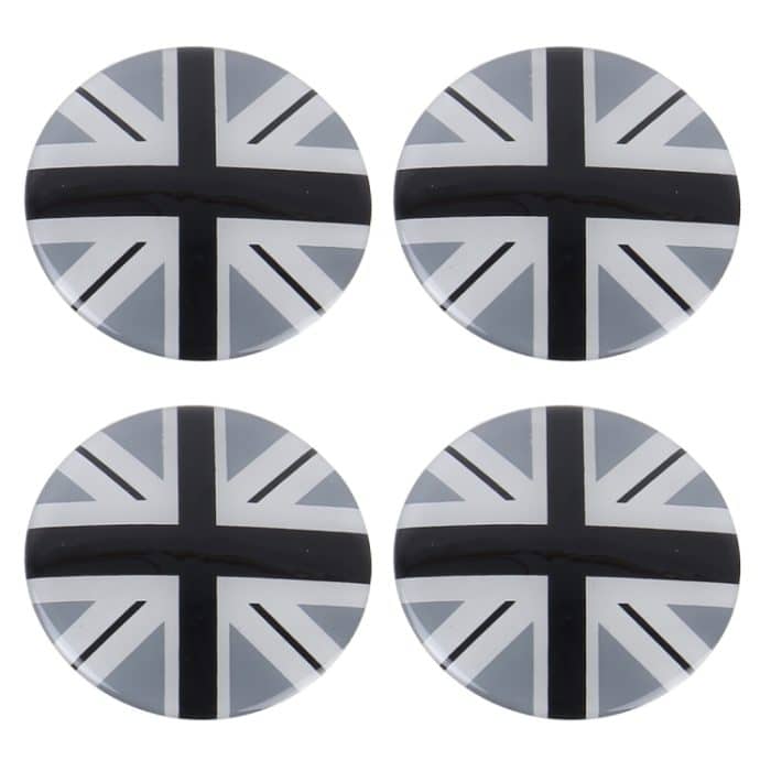 4 PCS National Flag Metall Auto Aufkleber Radnabenkappen Mittelabdeckung Dekoration – Bild 2
