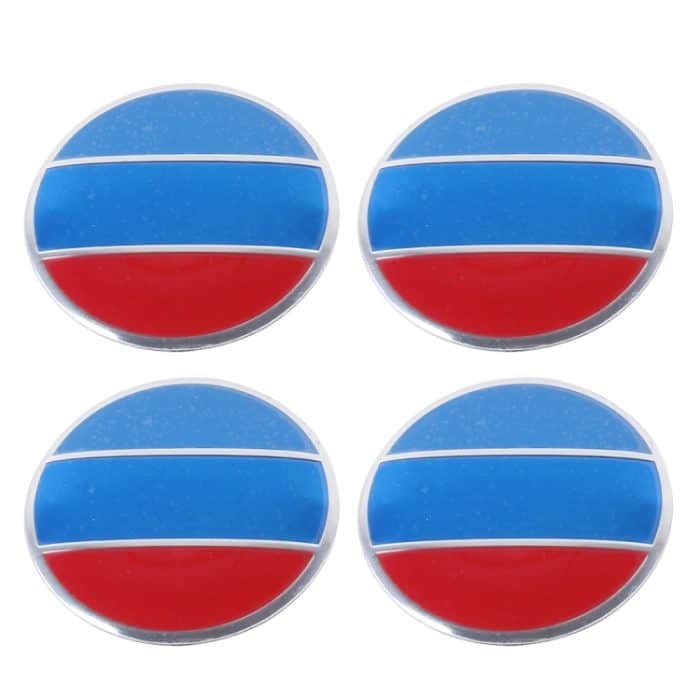 4 PCS National Flag Metall Auto Aufkleber Radnabenkappen Mittelabdeckung Dekoration – Bild 2