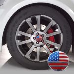 4 PCS USA Flagge Metall Auto Aufkleber Radnabenkappen Mittelabdeckung Dekoration