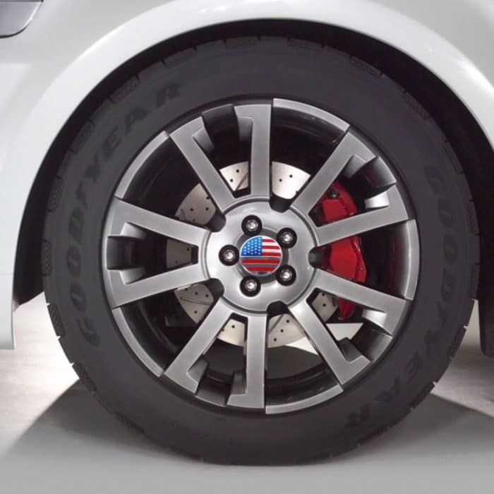 4 PCS USA Flagge Metall Auto Aufkleber Radnabenkappen Mittelabdeckung Dekoration – Bild 7