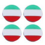 4 PCS Italien Flagge Metall Auto Aufkleber Radnabenkappen Mittelabdeckung Dekoration – Bild 2