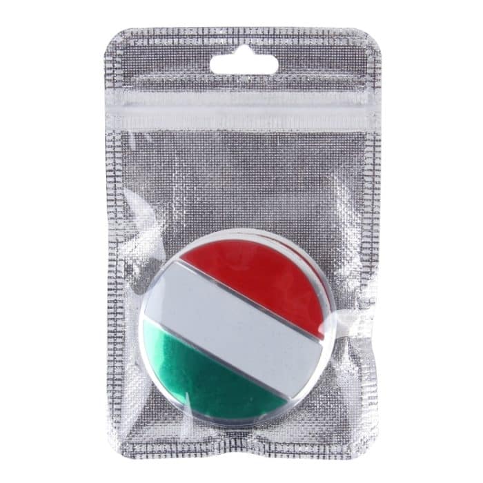 4 PCS Italien Flagge Metall Auto Aufkleber Radnabenkappen Mittelabdeckung Dekoration – Bild 5