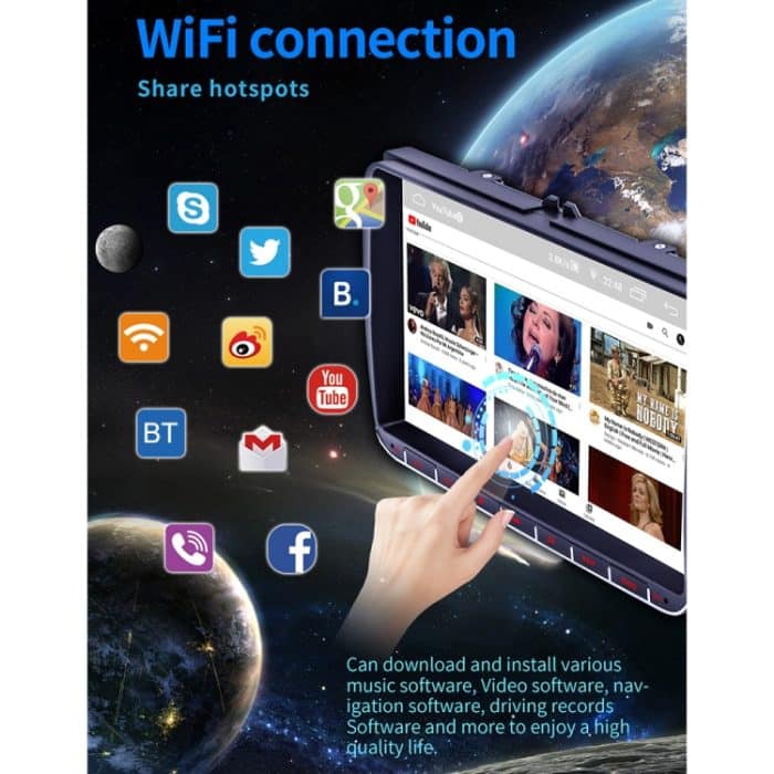 9093 HD 9 Zoll Auto Android 8.1 Funkempfänger MP5-Player für Volkswagen, Support FM & Bluetooth & TF-Karte & GPS & WIFI mit Dekodierung – Bild 8
