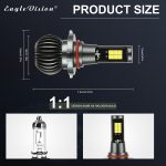 2 PCS EV15 9005/9006 DC9-32V / 6W / IP67 Auto-LED-Zweifarben-Nebelscheinwerfer, kaltweißes Licht + gelbes Licht – Bild 3