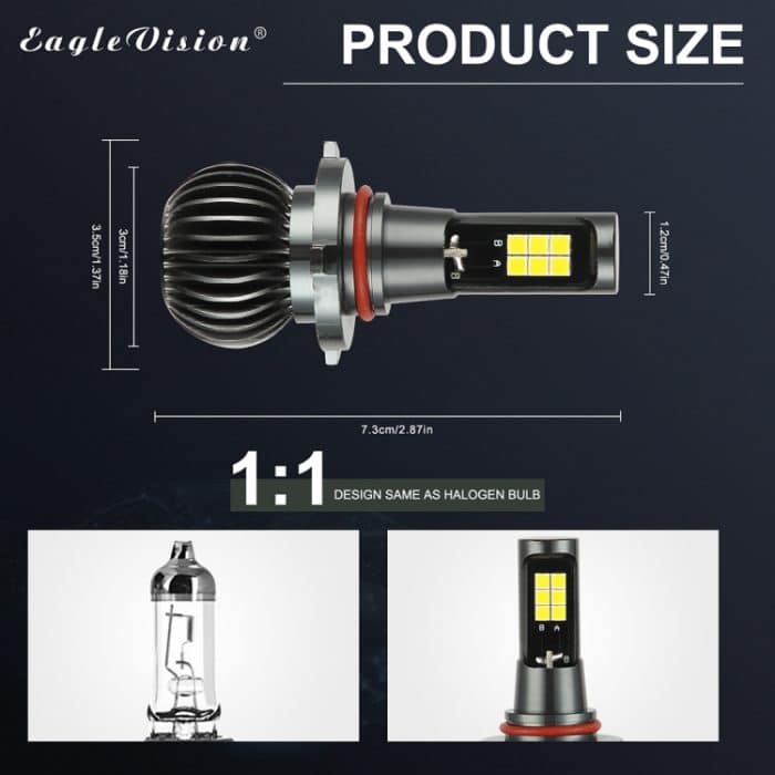 2 PCS EV15 9005/9006 DC9-32V / 6W / IP67 Auto-LED-Zweifarben-Nebelscheinwerfer, kaltweißes Licht + gelbes Licht – Bild 3