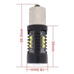 2 Stück MZ 10 W 1080 lm 5500 K 1156 12 XB-D LED-Auto-Bremslichter BA15S Rückfahrscheinwerfer, Auto-Heck-Parklicht, automatische Blinker, DC 12–24 V, 1156 – Bild 4