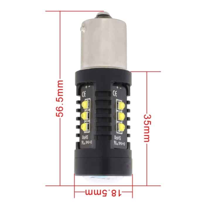 2 Stück MZ 10 W 1080 lm 5500 K 1156 12 XB-D LED-Auto-Bremslichter BA15S Rückfahrscheinwerfer, Auto-Heck-Parklicht, automatische Blinker, DC 12–24 V, 1156 – Bild 4