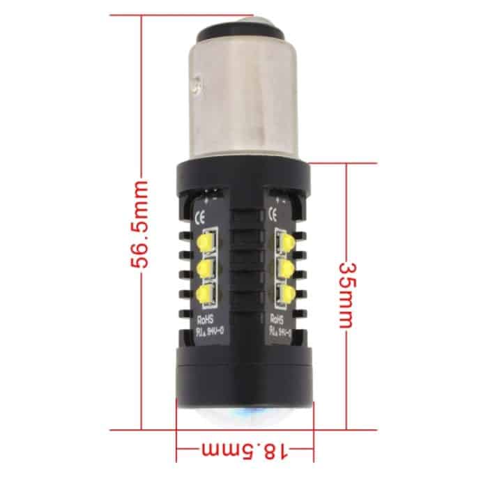 2 Stück MZ 10 W 1080 lm 5500 K 1157 12 XB-D LED-Auto-Bremslichter BAY15D Rückfahrscheinwerfer Auto-Heck-Standlicht, automatische Blinker, DC 12–24 V, 1157 – Bild 4
