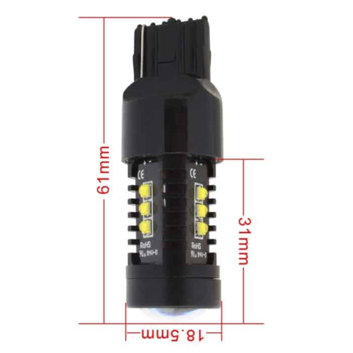 2 Stück MZ 10 W 1080 lm 5500 K 7440 12 XB-D LED-Auto-Rückfahrscheinwerfer T20 Rückfahrscheinwerfer Auto-Heck-Park-DRL-Brems-Parklichter, DC 12–24 V, 7440 – Bild 4