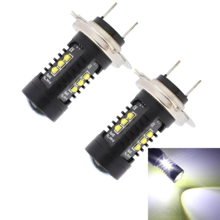 2 Stück MZ 10 W 1080 lm 5500 K H7 12 XB-D LED Auto-Nebelscheinwerfer, Auto-Nebelscheinwerfer, Auto-Tagfahrlicht, DC 12–24 V, H7 – Bild 1