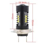 2 Stück MZ 10 W 1080 lm 5500 K H7 12 XB-D LED Auto-Nebelscheinwerfer, Auto-Nebelscheinwerfer, Auto-Tagfahrlicht, DC 12–24 V, H7 – Bild 4