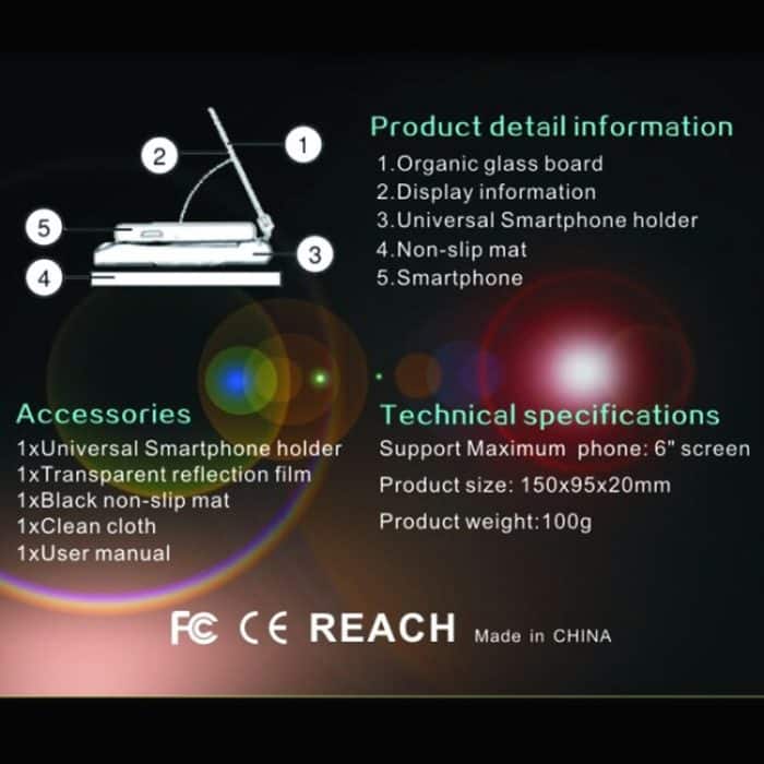 H6 Multifunktions-Auto-Smartphone-Navigation Head-Up-Displayhalter für 6-Zoll-Smartphone – Bild 4