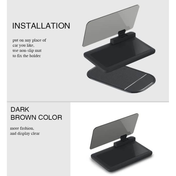 H6 Multifunktions-Auto-Smartphone-Navigation Head-Up-Displayhalter für 6-Zoll-Smartphone – Bild 8