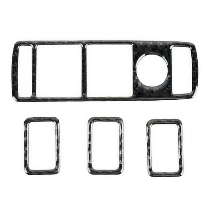 4 PCS Car Window Lift Panel Carbonfaser-Aufkleber für Mercedes-Benz W204 – Bild 2
