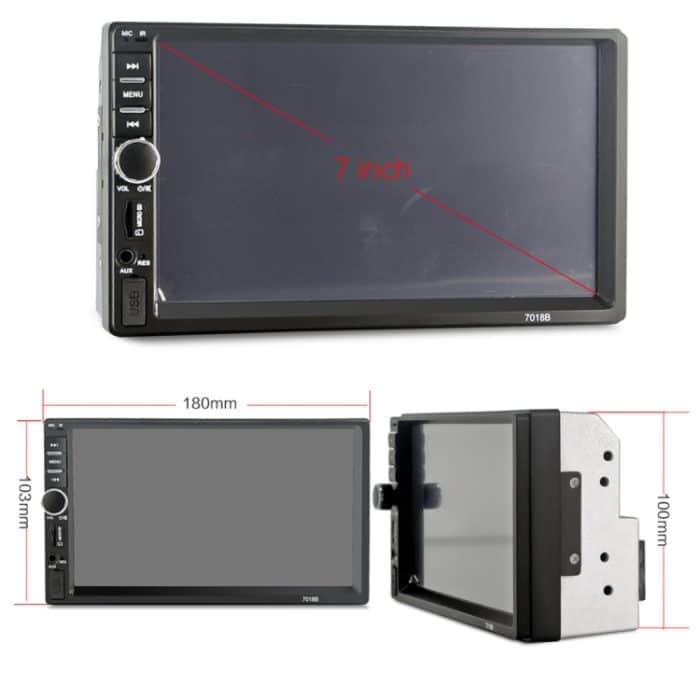 7018b 7,0-Zoll-HD-Touchscreen-Dual-DIN-Autoradio-Bluetooth-Stereo MP3 / MP4 / MP5-Player mit Fernbedienung, mit Rückfahrkamera, 6800-Modul, Unterstützung FM / TF-Karte / USB-Flash-Festplatte – Bild 12