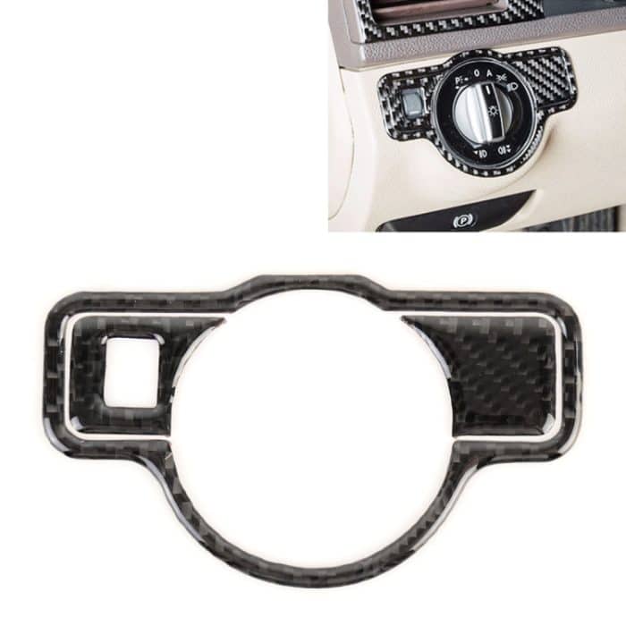 3 PCS Autoscheinwerfer-Schalttafel Carbonfaser-Aufkleber für Mercedes-Benz W204 – Bild 1