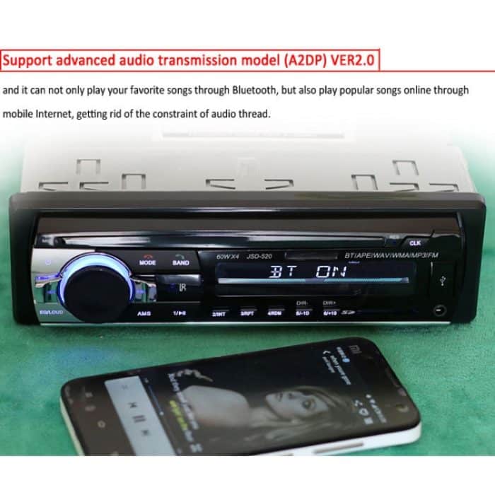 JSD-520 Autoradio Radio MP3 Audio Player Unterstützung Bluetooth Freisprechen / FM / USB / SD – Bild 6