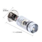 H1 100 W 850 LM 7000 K 20 SMD-2828-LEDs Auto-Nebelscheinwerfer, DC 12–24 V, H1 – Bild 5