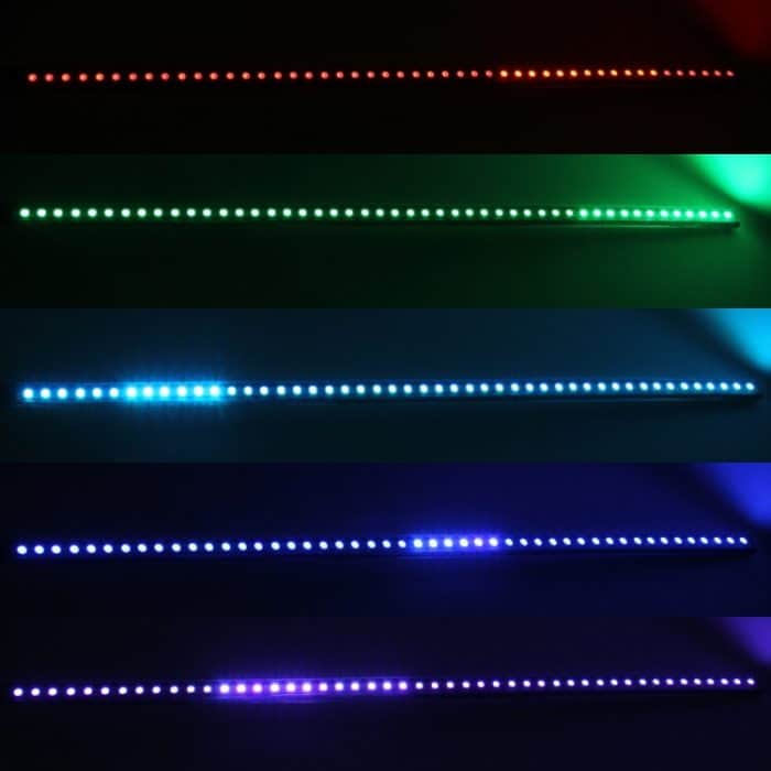 5050 20 W 48 LED RGB-Auto-LKW-Fernbedienung Buntes Knight Rider LED-Stroboskop-Scanner-Blitzlichtband, DC 12 V Kabellänge: 130 cm, 0 – Bild 7