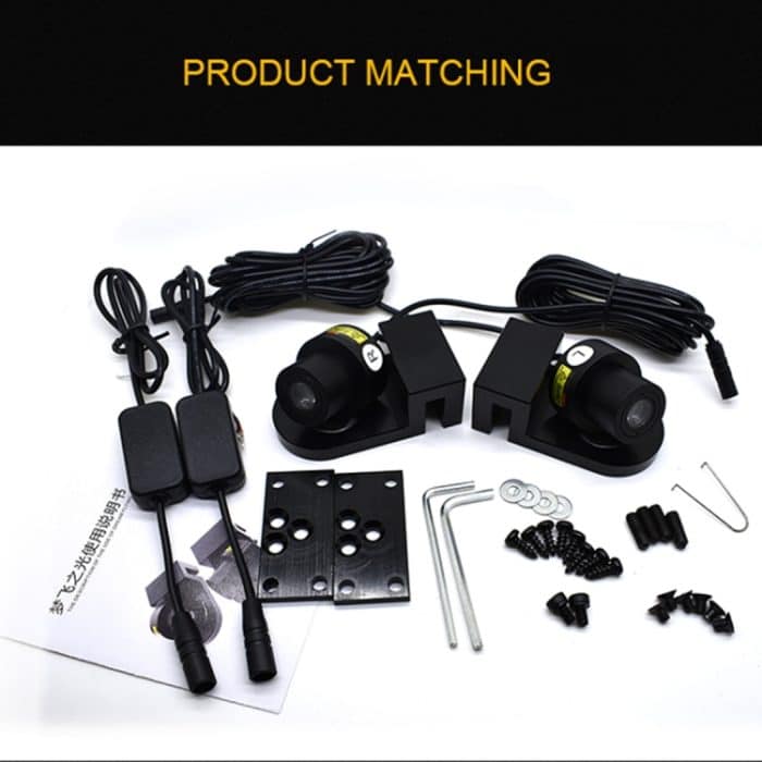 2 PCS DC 8-36V Ghost Shadow Courtesy Angel Wings Projektionslampe Autotür LED Willkommenslichter, Cold Blue, Blue, Red, White – Bild 14