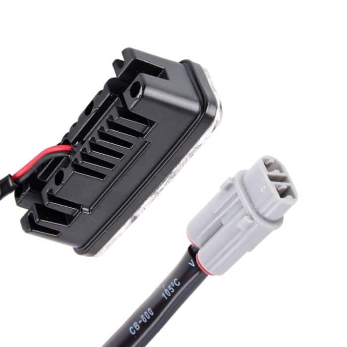 2 PCS DC 12V 6W 400 LM 6000K Tri Circular Car DRL Tagfahrlicht Lampe mit weißen Lichtern, Kabellänge: 50 cm – Bild 3