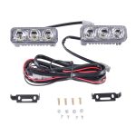 2 PCS DC 12V 6W 400 LM 6000K Tri Circular Car DRL Tagfahrlicht Lampe mit weißen Lichtern, Kabellänge: 50 cm – Bild 4