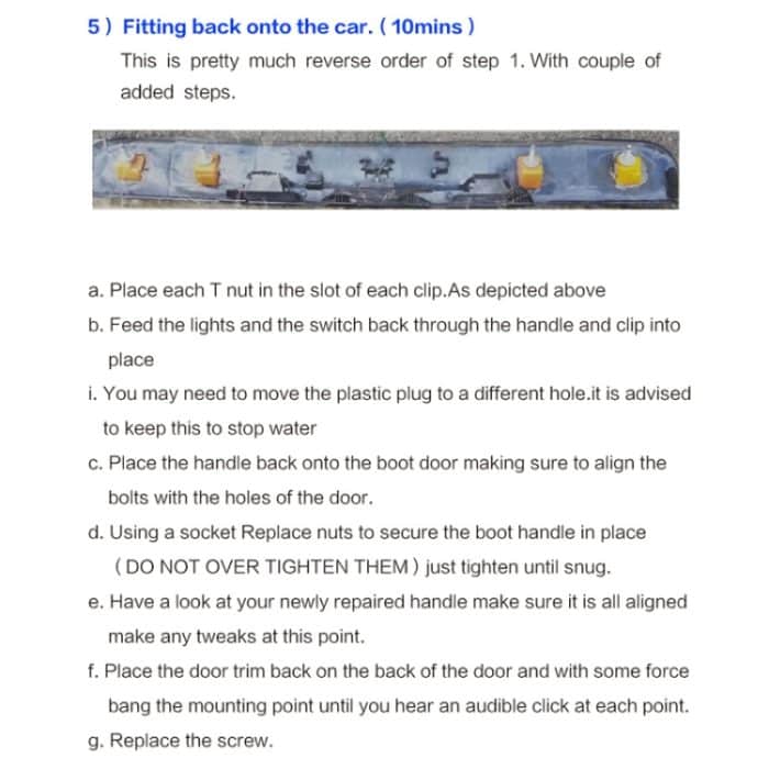 Reparaturclips für Heckklappengriff für Nissan Qashqai 2006 - 2013 – Bild 7