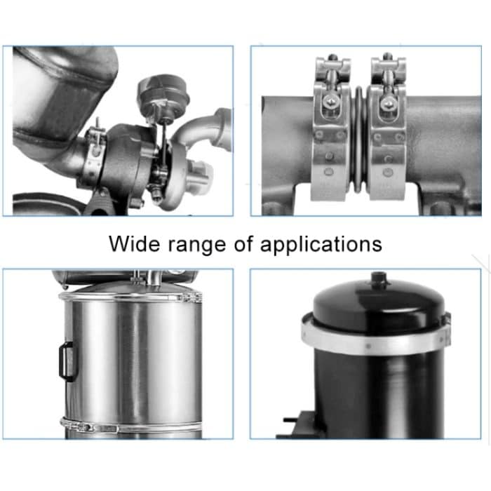 4 Zoll Auto Turbo Auspuff Fallrohr V-Band Klemme Edelstahl 304 Flanschklemme – Bild 5