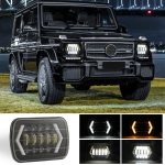 7 Zoll H4 DC 9V-30V 3000LM 6000K 30W IP67 8LED Lampenperlen Auto quadratische Form LED-Scheinwerferlampen für Jeep Wrangler